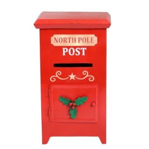 Skrzynka na listy metalowa świąteczna North Pole 30 cm 327743