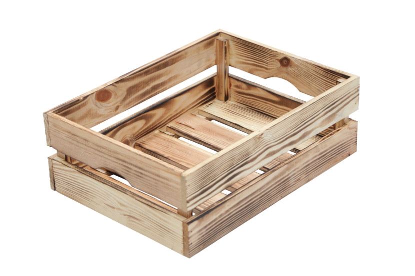 Skrzynka sosnowa opalana 40x30x14 cm 1072272