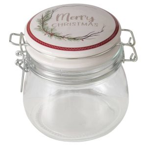 Słoik z porcelanową pokrywką CHARLENE, 450 ml 346527