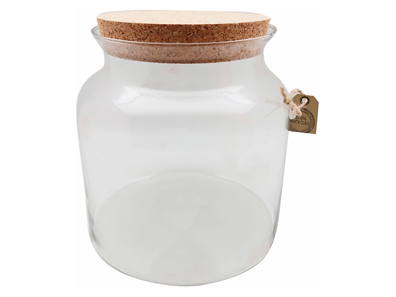 Słój z korkiem 25 cm transparentny 49796