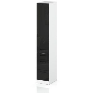 Słupek kuchenny 30cm 3 szuflady s30s3 spremium czarny połysk 373857 Słupek kuchenny 30cm 3 szuflady s30s3 spremium czarny połysk 373857