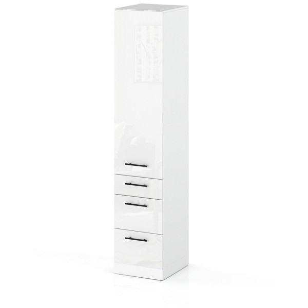 Słupek kuchenny 40cm 3 szuflady s40s3 spremium biały połysk 373862
