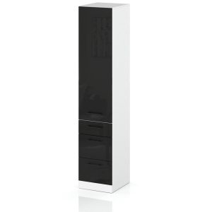 Słupek kuchenny 40cm 3 szuflady s40s3 spremium czarny połysk 373851 Słupek kuchenny 40cm 3 szuflady s40s3 spremium czarny połysk 373851
