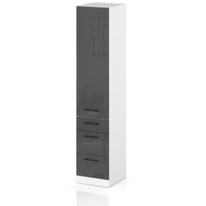Słupek kuchenny 40cm 3 szuflady s40s3 spremium szary połysk 373875 Słupek kuchenny 40cm 3 szuflady s40s3 spremium szary połysk 373875