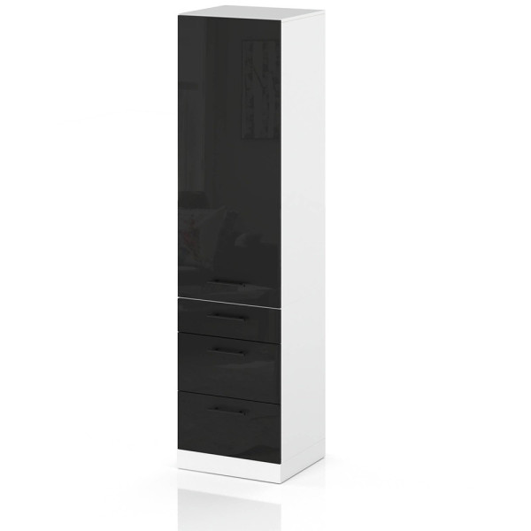 Słupek kuchenny 60cm 3 szuflady s60s3 spremium czarny połysk 374133