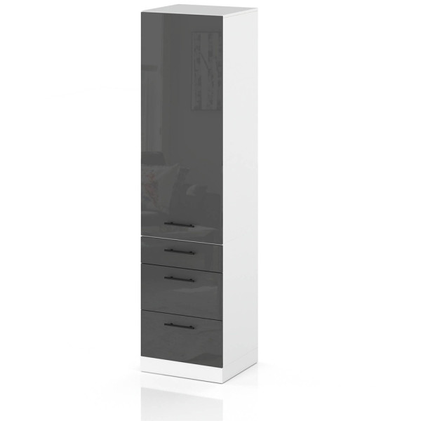 Słupek kuchenny 60cm 3 szuflady s60s3 spremium szary połysk 374147