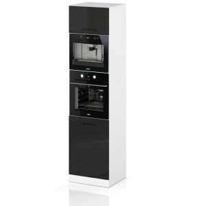 Słupek kuchenny 60cm mikrofala s60m spremium czarny połysk 374189 Słupek kuchenny 60cm mikrofala s60m spremium czarny połysk 374189
