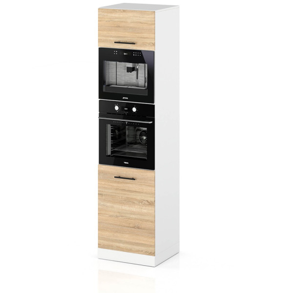Słupek kuchenny 60cm mikrofala s60m spremium dąb sonoma 374178