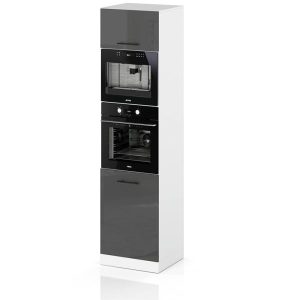 Słupek kuchenny 60cm mikrofala s60m spremium szary połysk 374165 Słupek kuchenny 60cm mikrofala s60m spremium szary połysk 374165