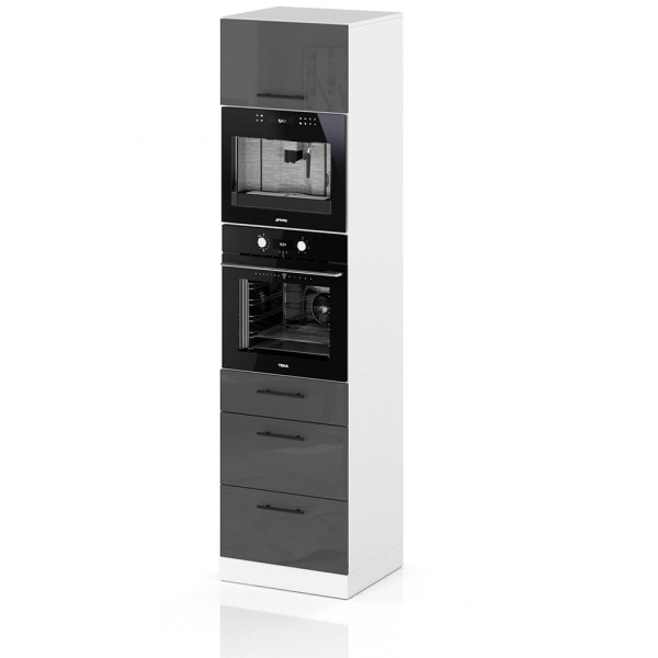 Słupek kuchenny 60cm piekarnik s60ms3 spremium szary połysk 373841
