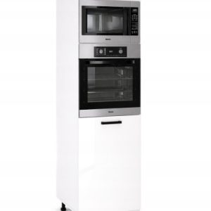 Słupek Kuchenny pod Piekarnik i Mikrofale 60cm 210cm Biały Połysk 1084206 Słupek Kuchenny pod Piekarnik i Mikrofale 60cm 210cm Biały Połysk 1084206