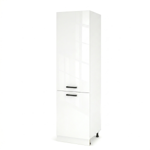 Słupek Kuchenny pod Zabudowę Lodówki 60cm AGD 210cm Biały Połysk 1079044 Słupek Kuchenny pod Zabudowę Lodówki 60cm AGD 210cm Biały Połysk 1079044