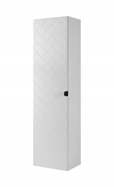 Słupek Łazienkowy 136 cm MADIS BIAŁY Półki Uchwyt Black 259840