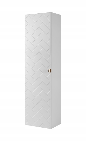 Słupek Łazienkowy 136 cm MADIS BIAŁY Półki Uchwyt Gold 259841