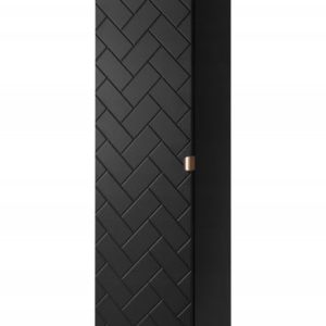Słupek Łazienkowy 136 cm MADIS CZARNY Półki Uchwyt Gold 259834 Słupek Łazienkowy 136 cm MADIS CZARNY Półki Uchwyt Gold 259834
