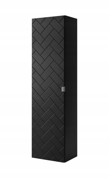 Słupek Łazienkowy 136 cm MADIS CZARNY Półki Uchwyt Silver 259838
