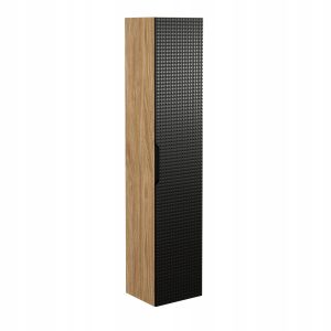 Słupek łazienkowy 170 cm CZARNY wysoki wiszący MDF 3D LUXOR 290593 Słupek łazienkowy 170 cm CZARNY wysoki wiszący MDF 3D LUXOR 290593