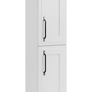 Słupek łazienkowy, biały, 35 x 136 x 27 cm, uchwyt czarny 1059960 Słupek łazienkowy, biały, 35 x 136 x 27 cm, uchwyt czarny 1059960