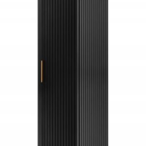 Słupek Łazienkowy Szafka Łazienkowa Wisząca 139 Cm Czarny Ryflowane Fronty 1051031 Słupek Łazienkowy Szafka Łazienkowa Wisząca 139 Cm Czarny Ryflowane Fronty 1051031