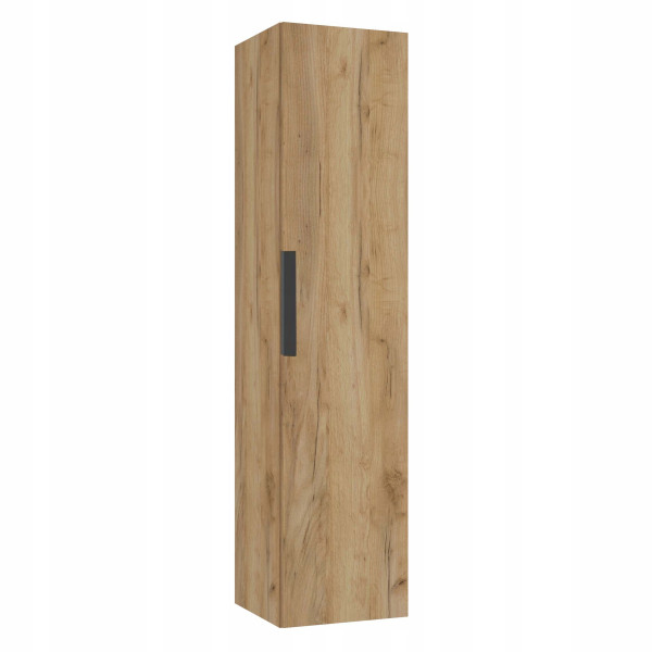 Słupek Łazienkowy Szafka Regał Wiszący Dąb Craft Złoty 33 x 140 x 33 cm 990369