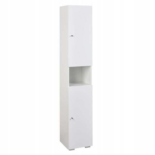 Słupek Łazienkowy Szafka Wysoka 30 x 172 cm Biały Połysk Stojący 803183