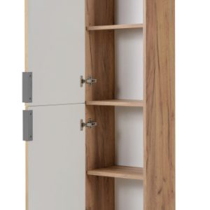 Słupek łazienkowy wiszący, dąb Craft, uchwyt srebrny, 35 x 136 x 27 cm 1059977 Słupek łazienkowy wiszący, dąb Craft, uchwyt srebrny, 35 x 136 x 27 cm 1059977