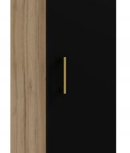 Słupek łazienkowy wiszący LUNA 110 czarny/dąb craft złoty 575858