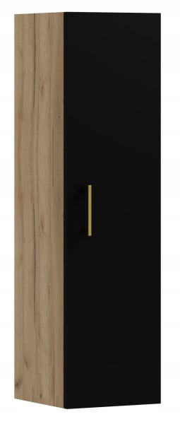 Słupek łazienkowy wiszący LUNA 110 czarny/dąb craft złoty 575858
