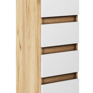 Słupek Megan 4S Dąb Craft Złoty/Biały 32X37X84 Cm 940173