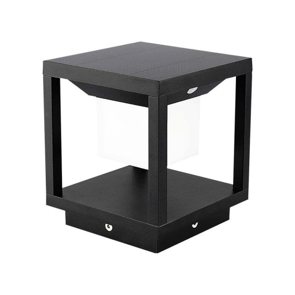 Słupek Ogrodowy Solarny z czujnikiem V-TAC 2W LED czarny IP65 90lm 917682