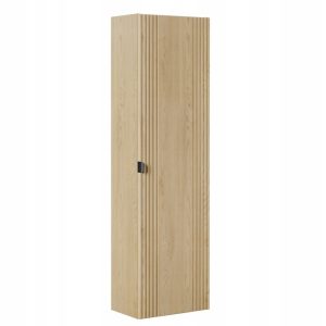 Słupek OVALIA 140 cm Dąb Cremona ryflowany front czarne uchwyty nowoczesny 738470 Słupek OVALIA 140 cm Dąb Cremona ryflowany front czarne uchwyty nowoczesny 738470