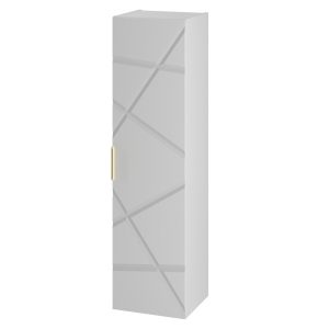 Słupek RADOM 130 cm biały mat frezowany złoty uchwyt nowoczesny 791363 Słupek RADOM 130 cm biały mat frezowany złoty uchwyt nowoczesny 791363