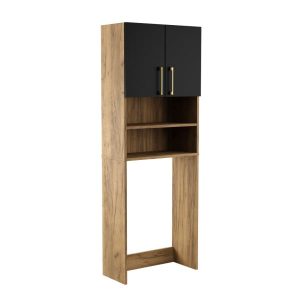 Słupek Regał Łazienkowy Bella Złoty Craft + Czarne + Złote 299089 Słupek Regał Łazienkowy Bella Złoty Craft + Czarne + Złote 299089