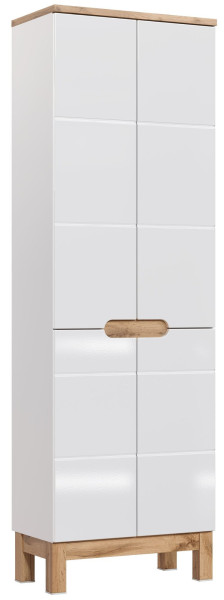 Słupek szeroki szafka wysoka Bali Biały 60 cm 126464