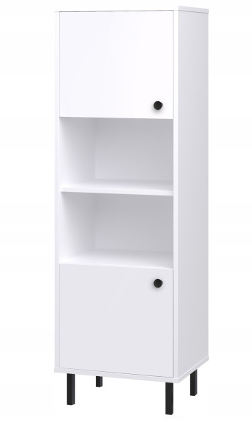 Słupek, wąski regał do salonu Venus biały 275858