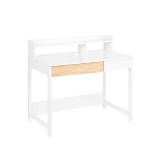 SoBuy Biurko komputerowe z dwiema szufladami Biały FWT106-W 925400 SoBuy Biurko komputerowe z dwiema szufladami Biały FWT106-W 925400