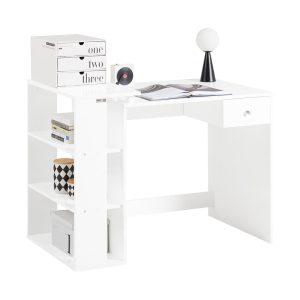 SoBuy Biurko z szufladą Biały 101x60x76 cm FWT35-W 1073593 SoBuy Biurko z szufladą Biały 101x60x76 cm FWT35-W 1073593