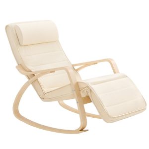 SoBuy Fotel bujany Biały 78x65x90cm Klasyczny FST16-W 902319 SoBuy Fotel bujany Biały 78x65x90cm Klasyczny FST16-W 902319