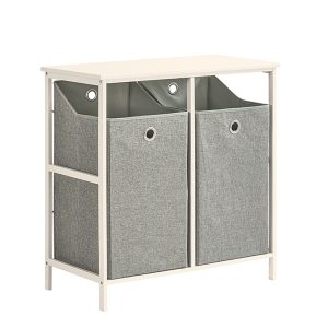 SoBuy Komoda na bieliznę z 2 zdejmowanymi workami Biały 77x38x80cm BZR57-W 809663 SoBuy Komoda na bieliznę z 2 zdejmowanymi workami Biały 77x38x80cm BZR57-W 809663