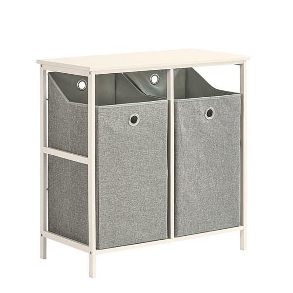 SoBuy Komoda na bieliznę z 2 zdejmowanymi workami Biały 77x38x80cm BZR57-W 809663