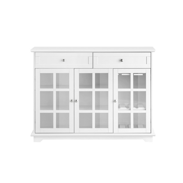 SoBuy Komoda z dwiema szufladami Biały 119x40x90cm Nowoczesny FSB77-W 812902