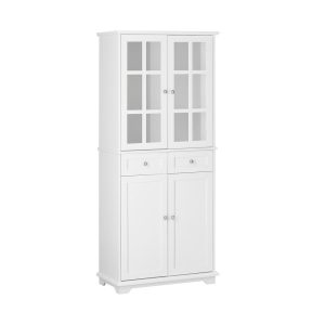 SoBuy Komoda z dwiema szufladami Biały 75x40x175.5cm Nowoczesny FSB76-W 815975 SoBuy Komoda z dwiema szufladami Biały 75x40x175.5cm Nowoczesny FSB76-W 815975