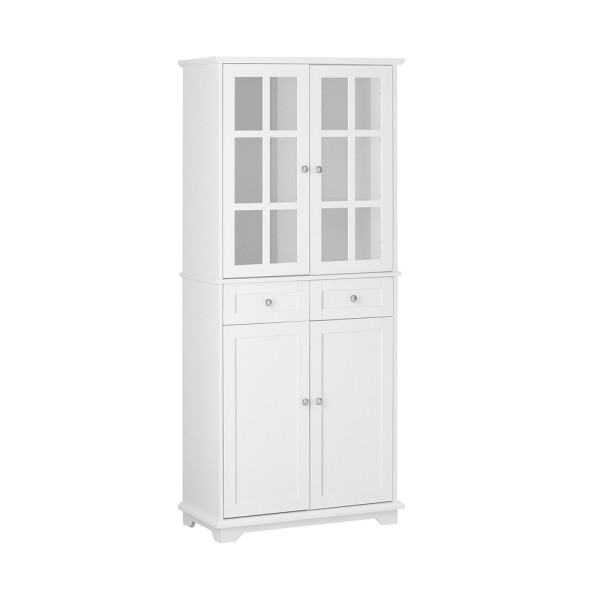 SoBuy Komoda z dwiema szufladami Biały 75x40x175.5cm Nowoczesny FSB76-W 815975