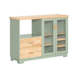SoBuy Komoda z dwiema szufladami Zielony 120x40x90cm Nowoczesny FSB81-GR 812904 SoBuy Komoda z dwiema szufladami Zielony 120x40x90cm Nowoczesny FSB81-GR 812904
