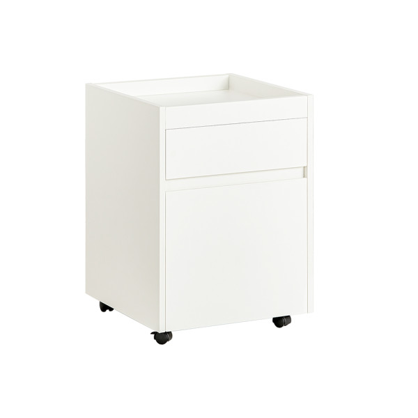 SoBuy Kontener biurowy z 1 szufladą Biały 39.5x39.5x54.2cm FBT121-W 809562