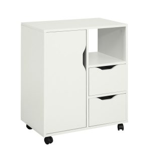 SoBuy Kontener biurowy z 2 szufladami Biały 60x35x70cm Nowoczesny FBT105-W 809561 SoBuy Kontener biurowy z 2 szufladami Biały 60x35x70cm Nowoczesny FBT105-W 809561
