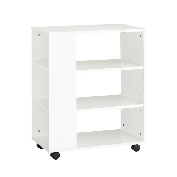 SoBuy Kontener biurowy z 4 półkami Biały 60x35x75cm Nowoczesny FBT68-W 809568