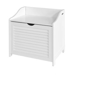 SoBuy Ławka na buty Biały 50x35x53cm Nowoczesny FSR40-W 896451