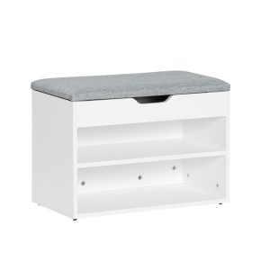SoBuy Ławka na buty Jasnoszary 60x30x43cm Funkcjonalny FSR25-HG 896488