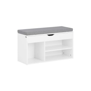 SoBuy Ławka na buty Jasnoszary 80x30x47.5cm Funkcjonalny FSR45-HG 838176